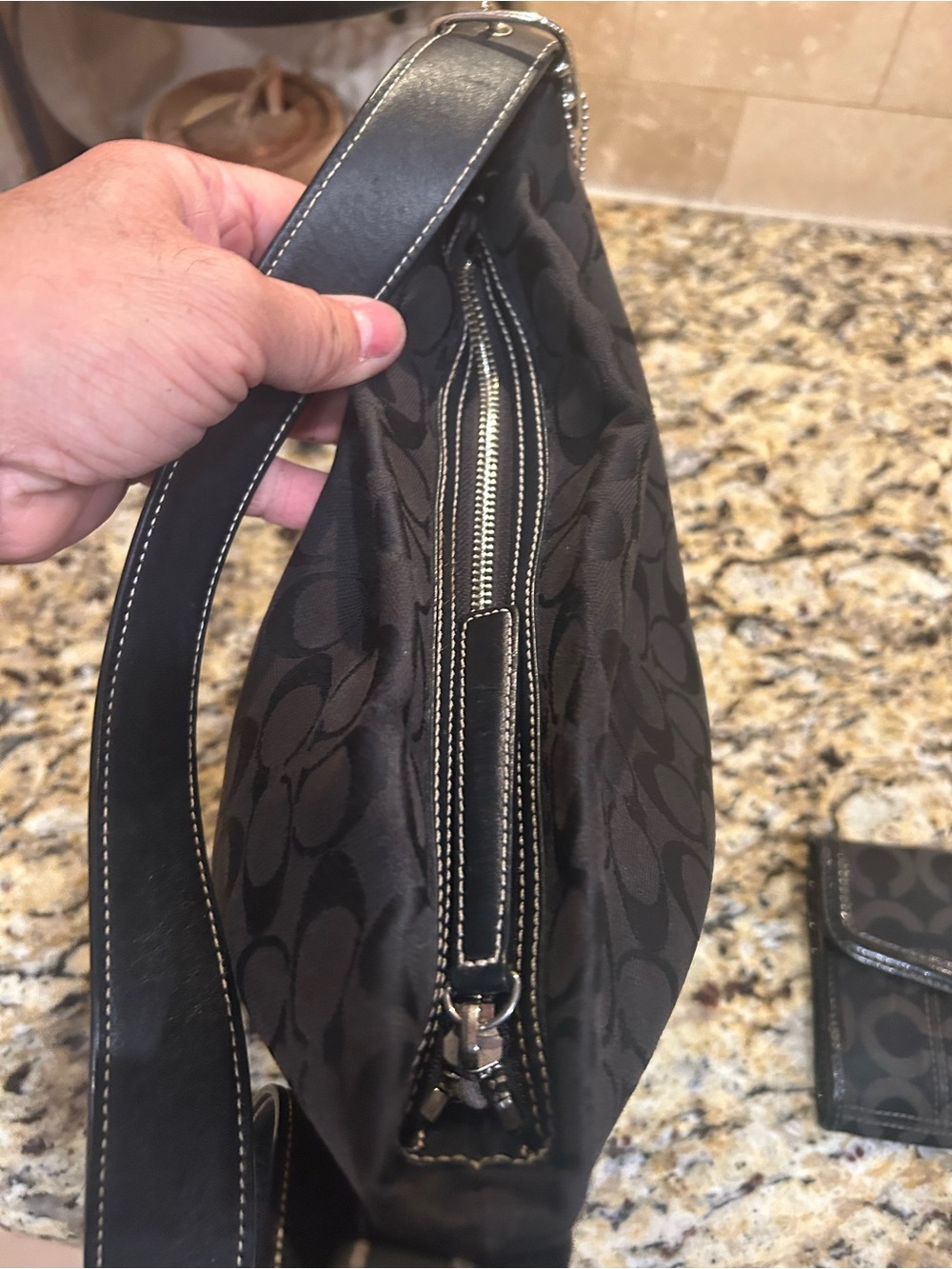 Coach Signature Soho black jacquard and leather bucket bundle with with wallet - Picture 6 of 15